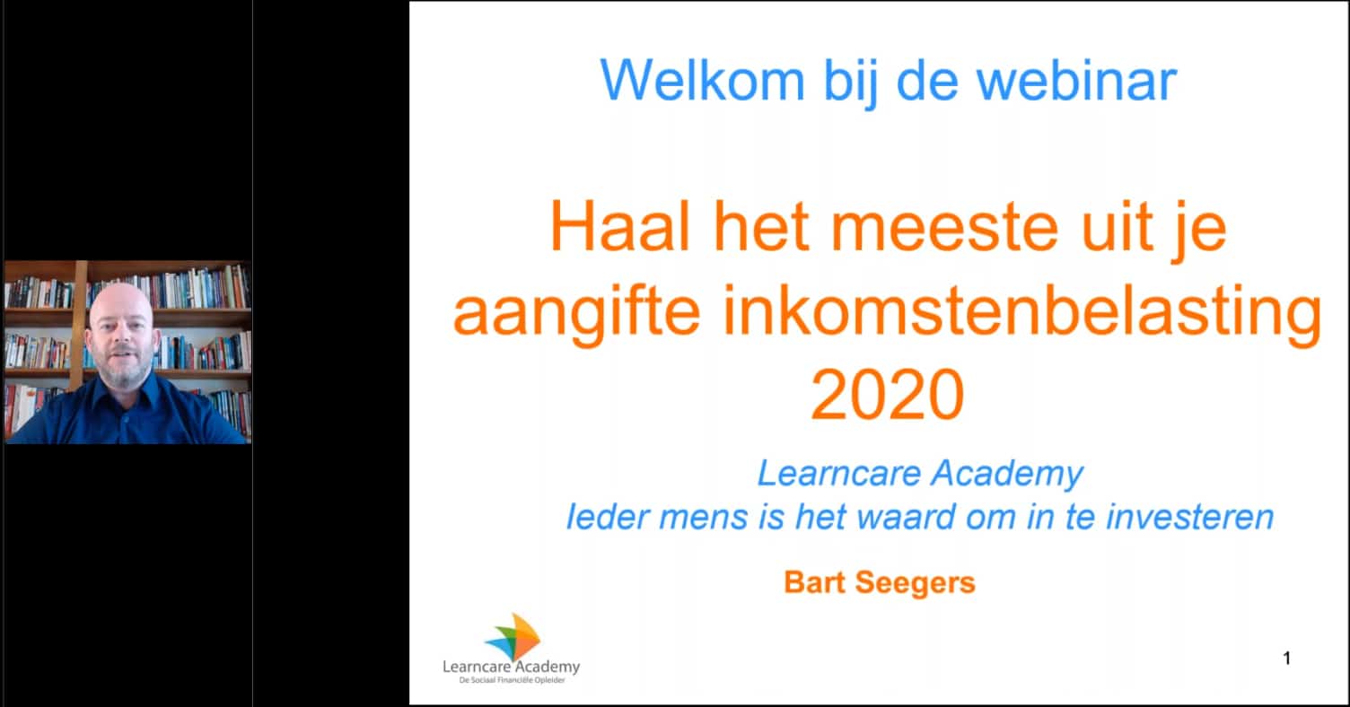 Gratis webinar: Hoe haal je in deze tijden het meeste voordeel uit je aangifte inkomenbelasting?